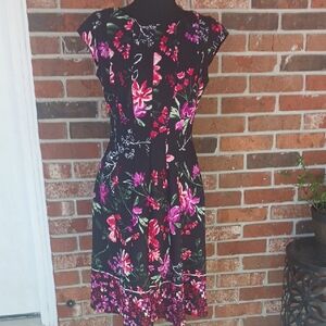 Special 2/$25 Floral Black and Pink Elle dress MENTION DISCOUNT IN BUNDLE